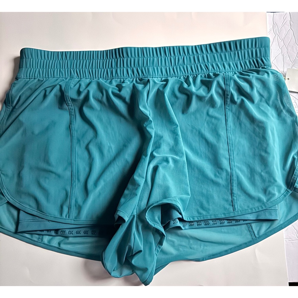 All in Motion Mesh Run Shorts Dark Teal Blue Mid Rise XXL 214106114